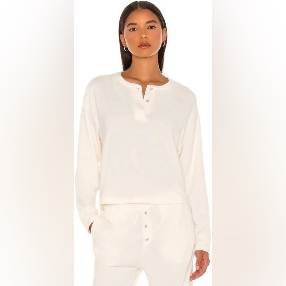 Donni. Henley Long Sleeve top